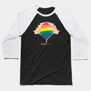 Gay Superhero Baseball T-Shirt